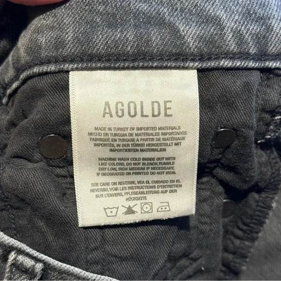 AGOLDE Women’s Nico High Rise Slim Fit Denim Jeans Ceremony Gray 25 Button Fly - Picture 4 of 8